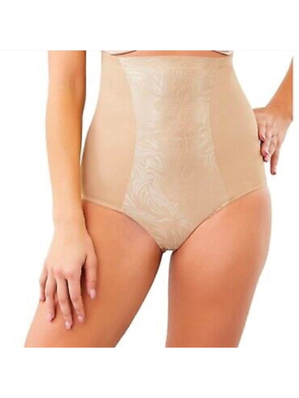 Maidenform Flexees Sculpt HighWaist Brief Beige#5144 Tummy control XL Shapewear